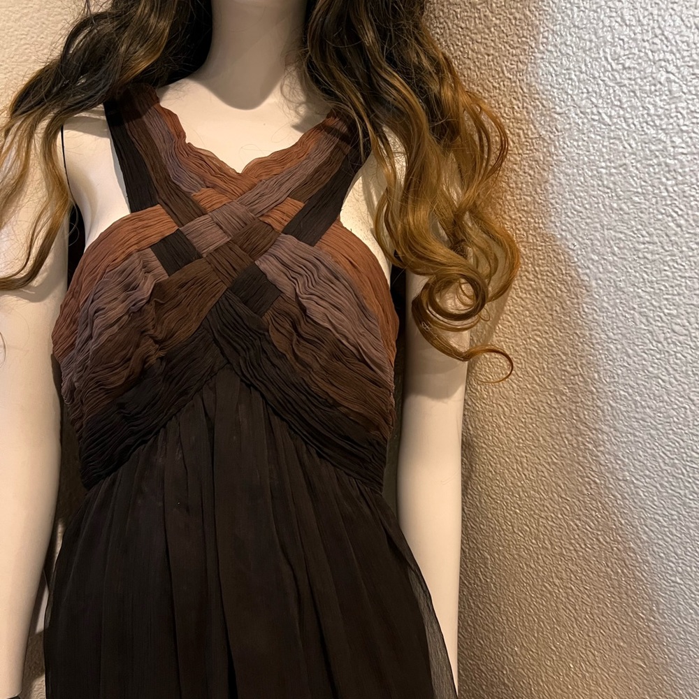 Brown unique dress